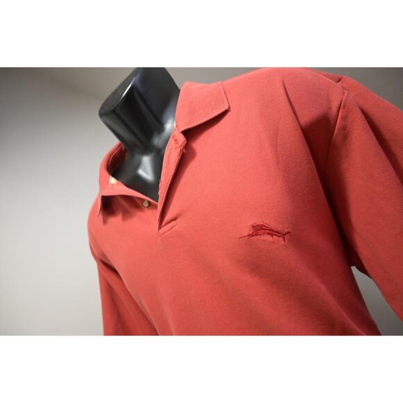 Tommy Bahama Golf Polo Red Cotton-Poly Marlin Short Sleeve Mens Size XL - Picture 1 of 9